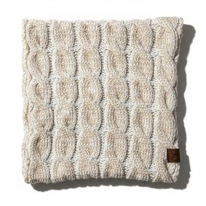 New C.C Cable Knit Infinity Scarf Cream Gold Metallic Cozy Coastal Luxe Gift OS